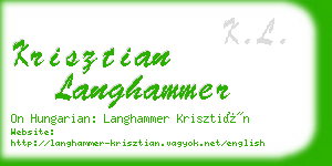 krisztian langhammer business card